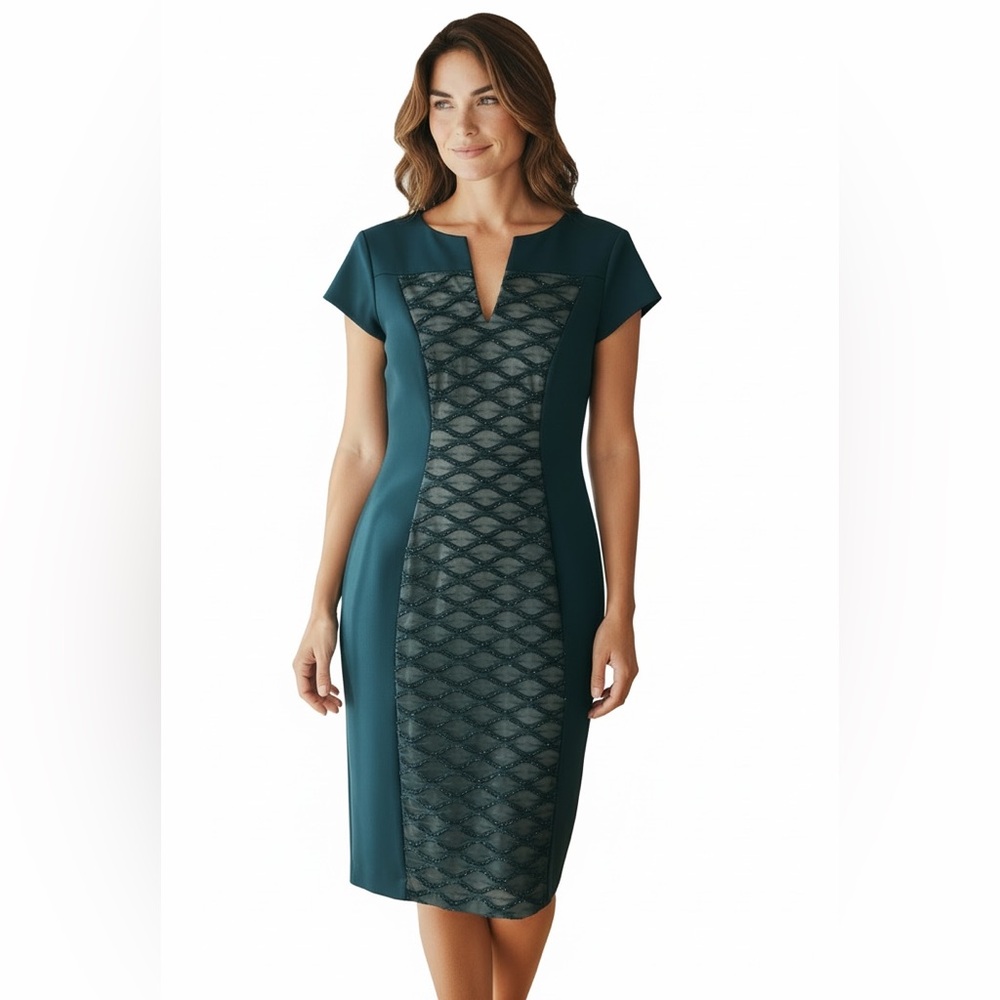 Dark Green Dress by Connected Apparrel
